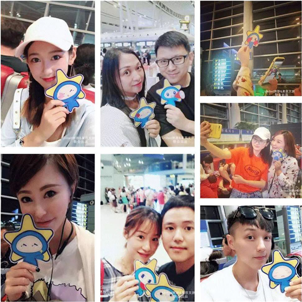 6月18日凌晨,12人摄制组团队登机.